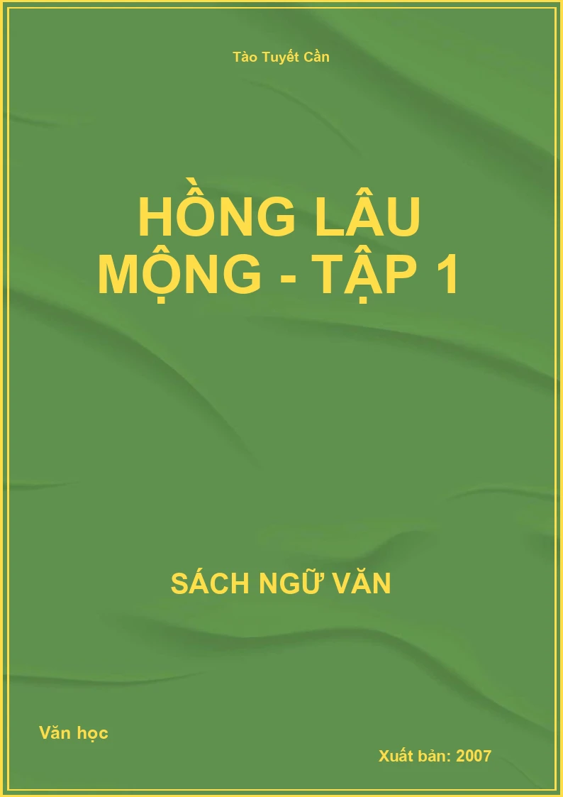 Hồng Lâu Mộng - Tập 1