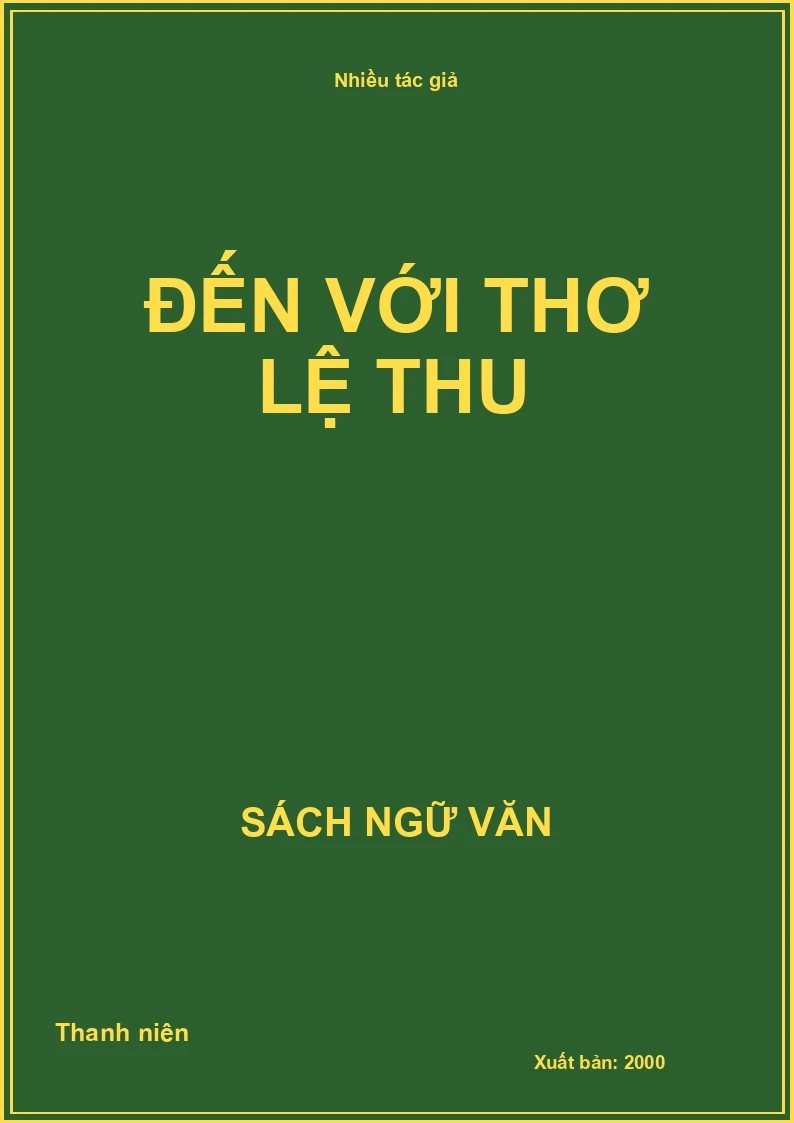Đến với thơ Lệ Thu