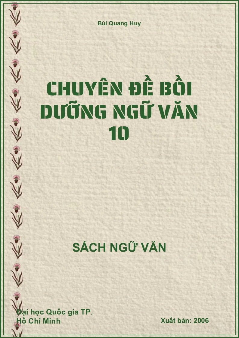 Chuyên đề bồi dưỡng Ngữ Văn 10