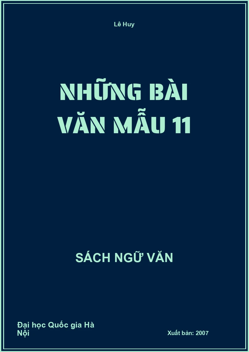 Những bài văn mẫu 11