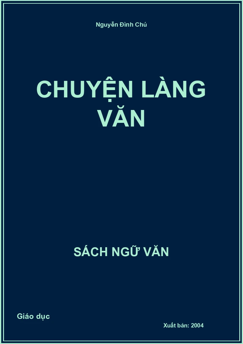 Chuyện làng văn