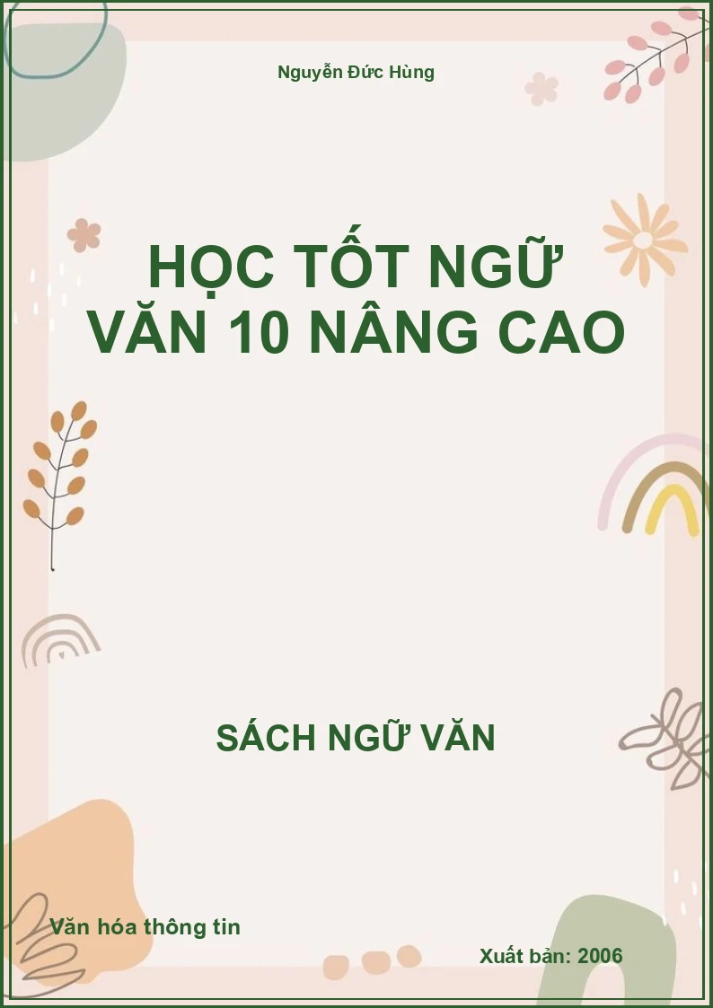 Học tốt Ngữ Văn 10 nâng cao