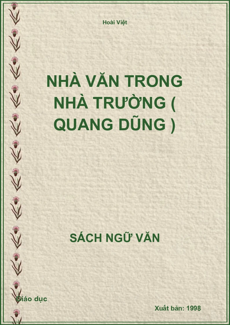 Nhà văn trong nhà trường ( Quang Dũng )