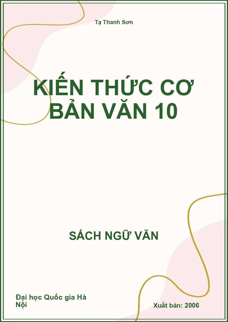 Kiến thức cơ bản Văn 10