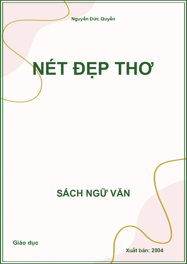 Nét đẹp thơ