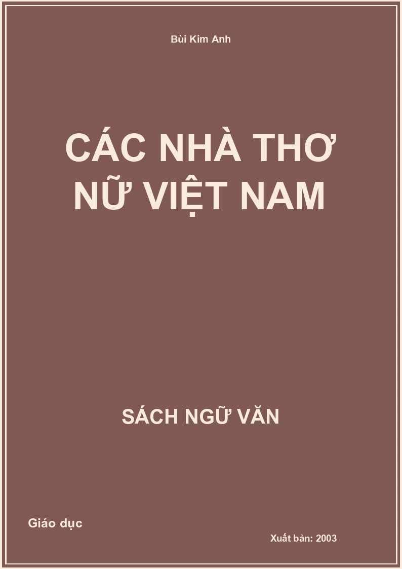 Các nhà thơ nữ Việt Nam