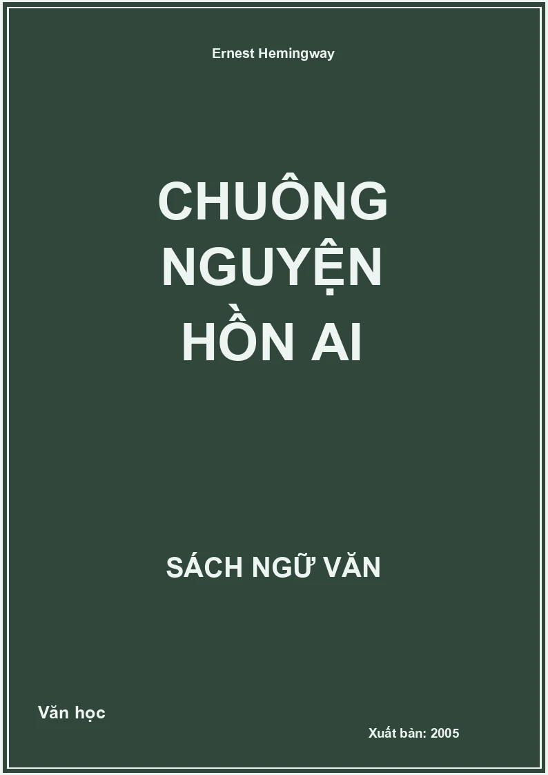 Chuông nguyện hồn ai