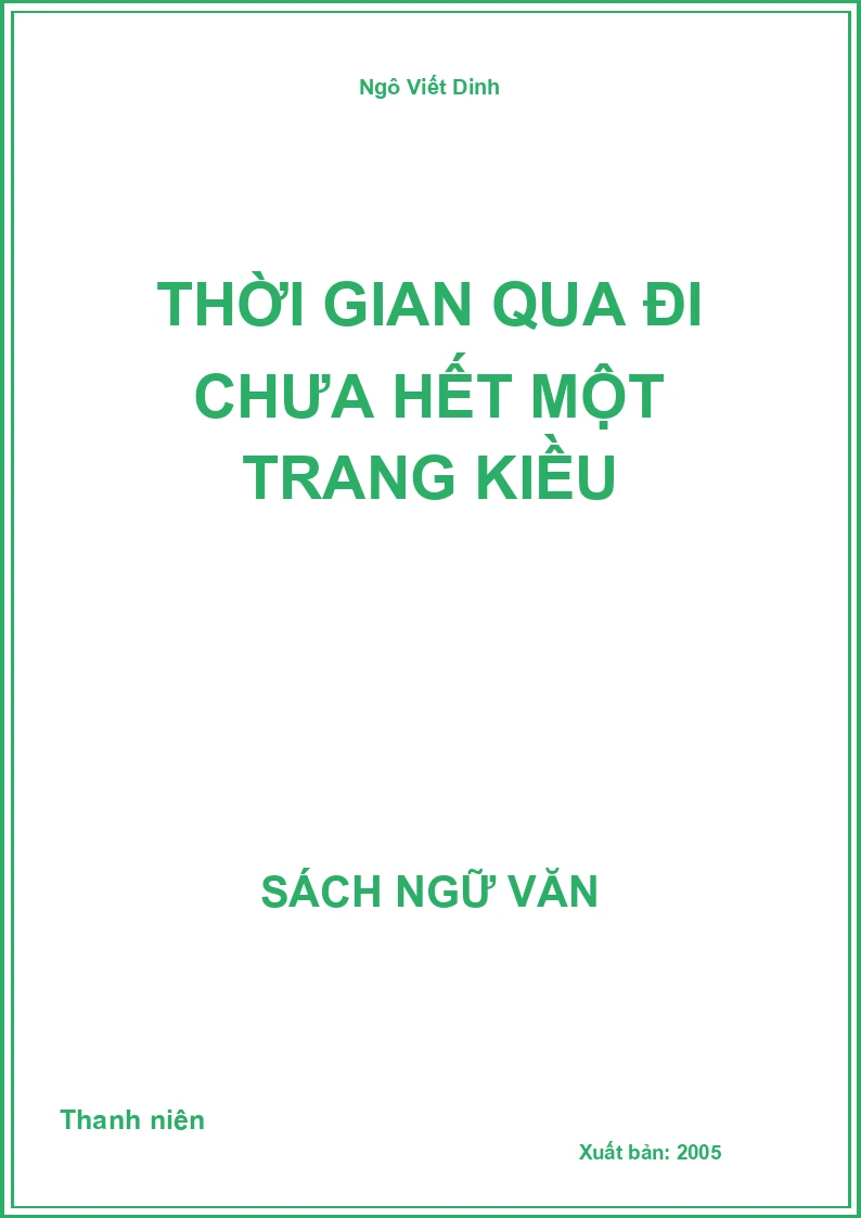 Thời gian qua đi chưa hết một trang Kiều
