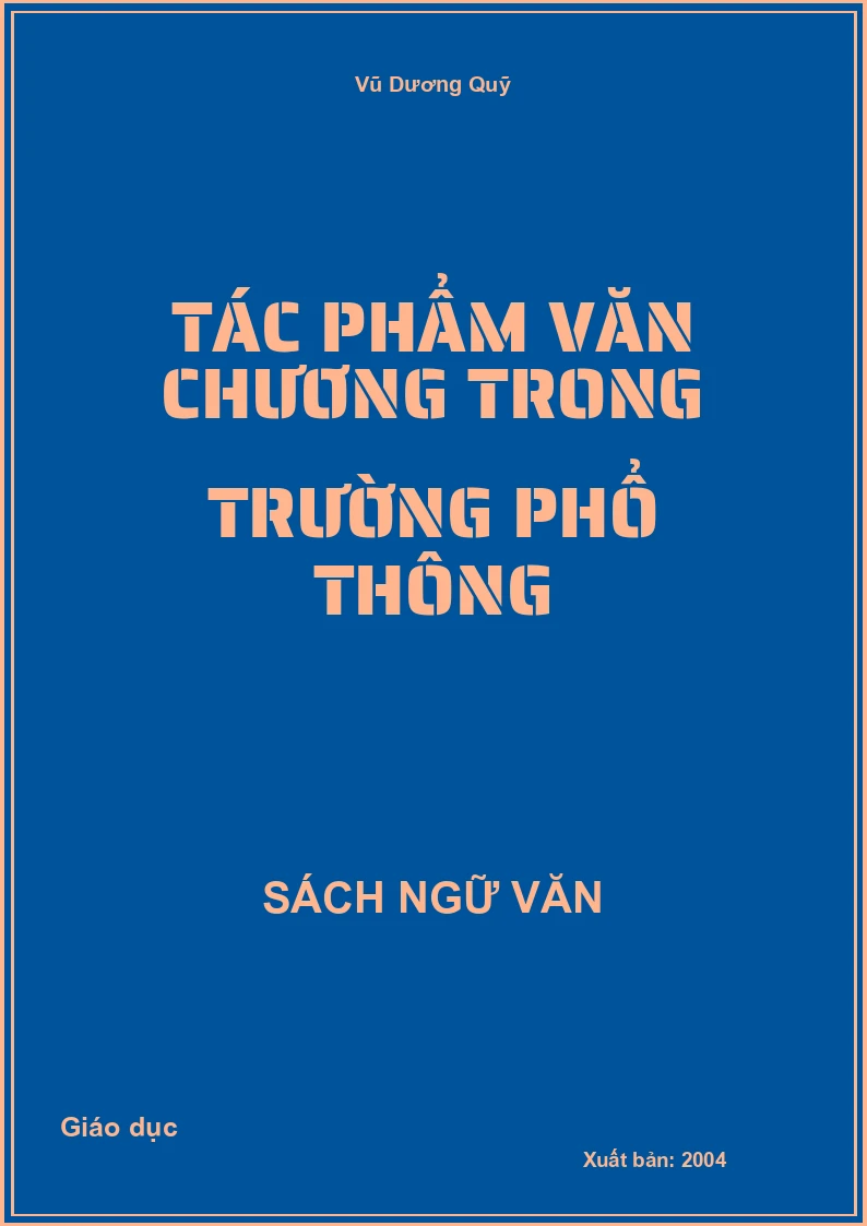 Tác phẩm văn chương trong trường phổ thông