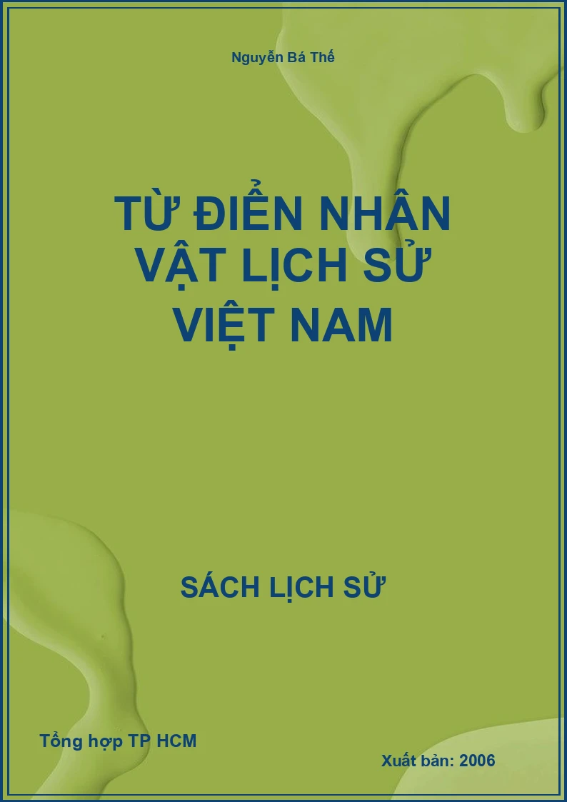 Từ điển nhân vật lịch sử Việt Nam