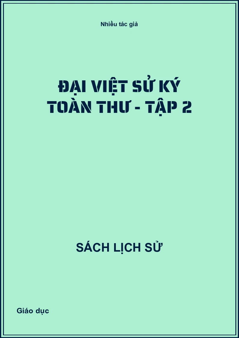 Đại Việt sử ký toàn thư - Tập 2