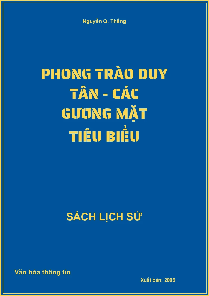 Phong trào Duy Tân - Các gương mặt tiêu biểu