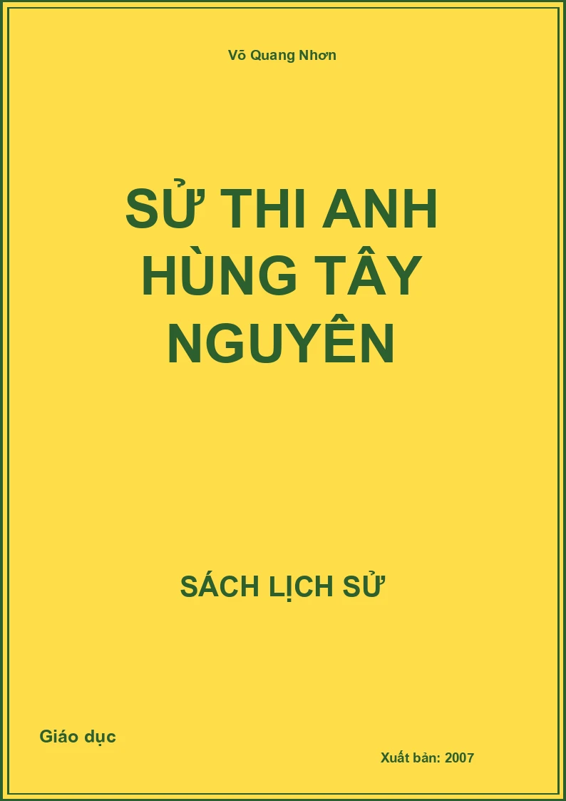 Sử thi anh hùng Tây Nguyên