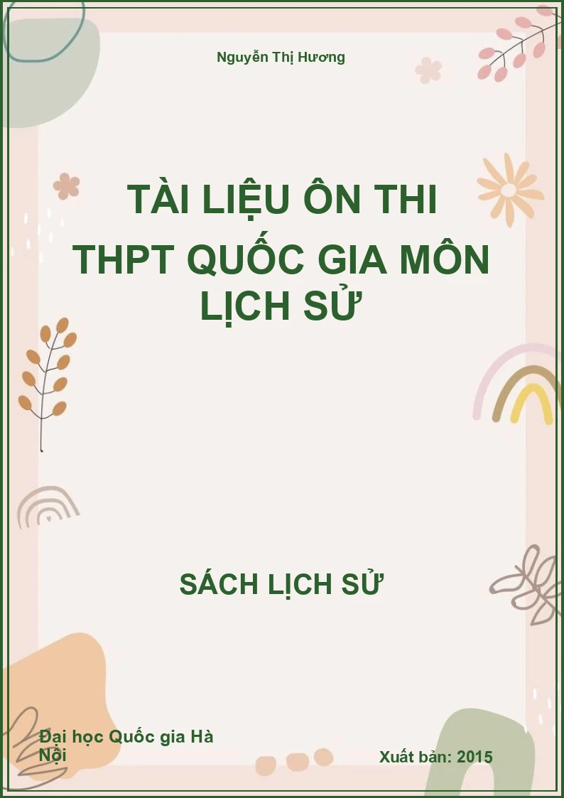 Tài liệu ôn thi THPT quốc gia môn Lịch Sử
