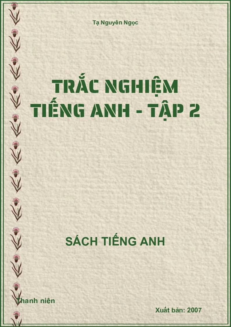 Trắc nghiệm Tiếng Anh - Tập 2