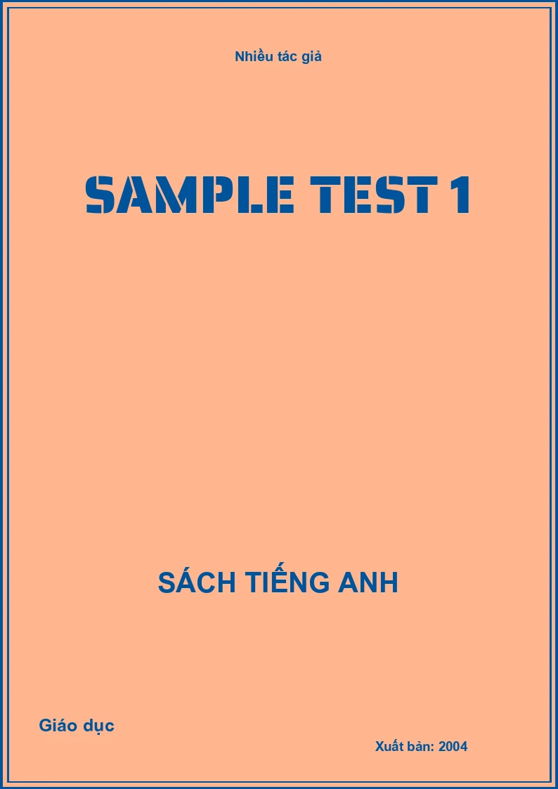 Sample test 1