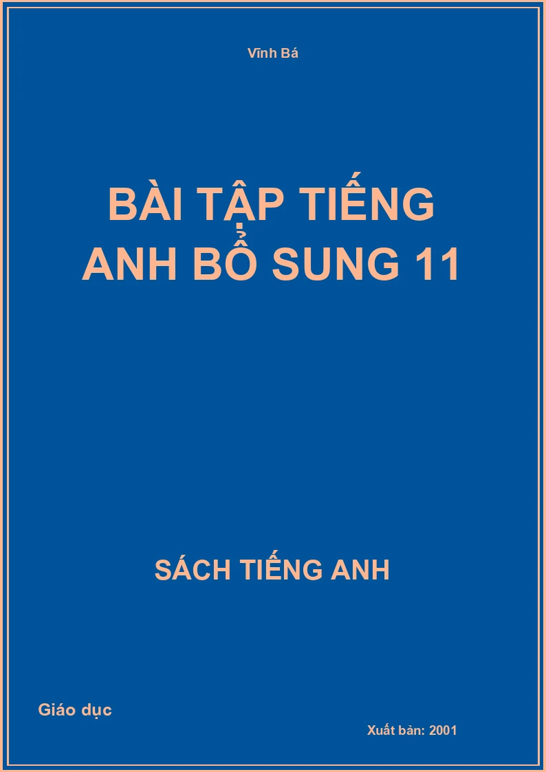 Bài tập tiếng Anh bổ sung 11