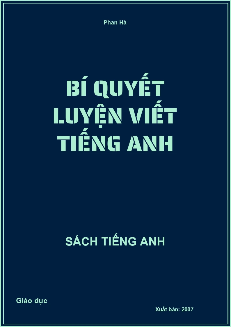 Bí quyết luyện viết Tiếng Anh