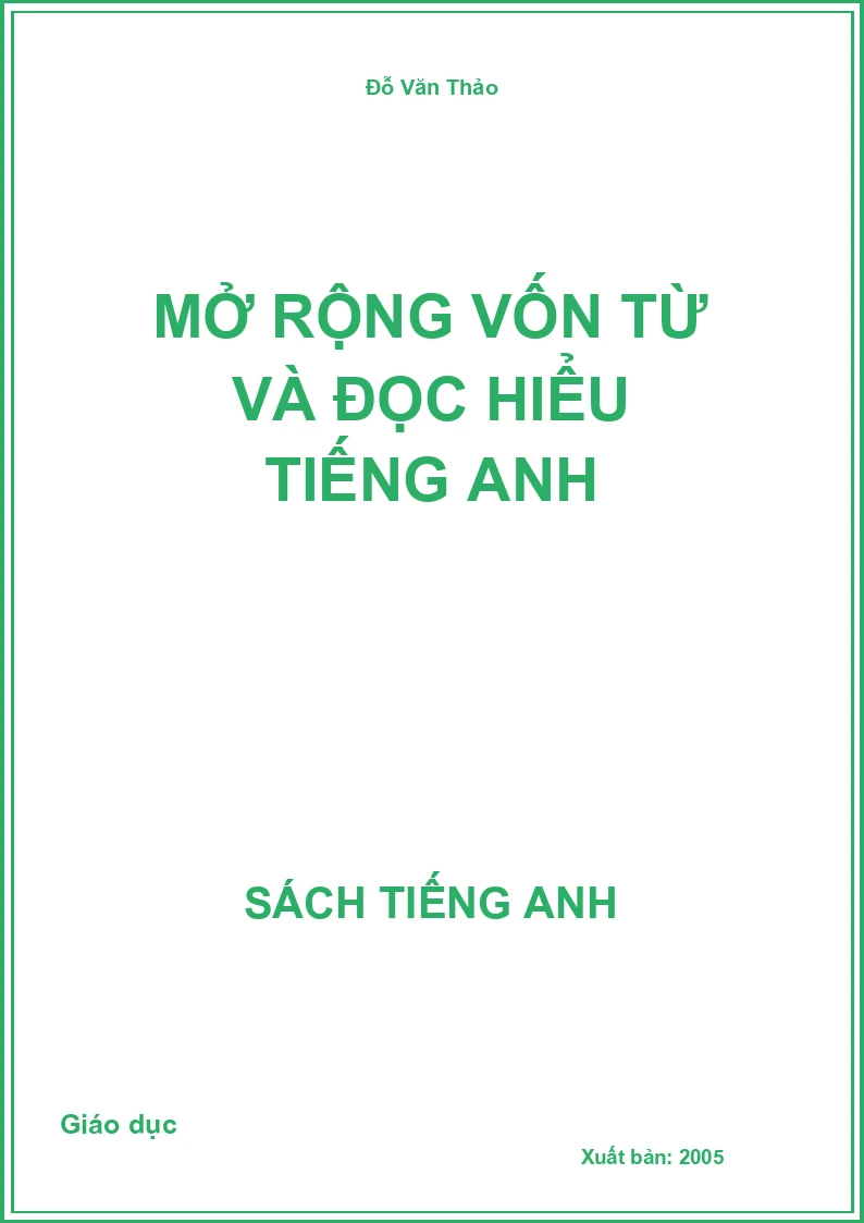 Mở rộng vốn từ và đọc hiểu tiếng Anh