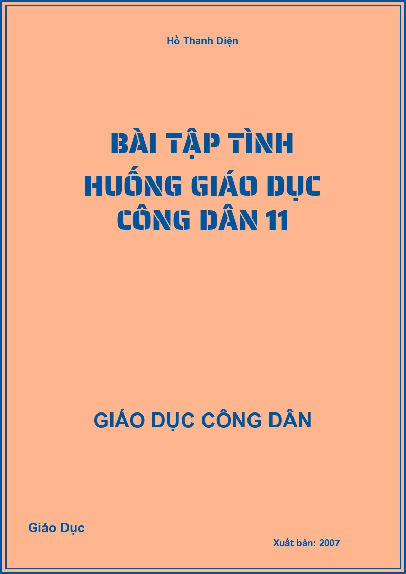 Bài tập tình huống Giáo dục công dân 11