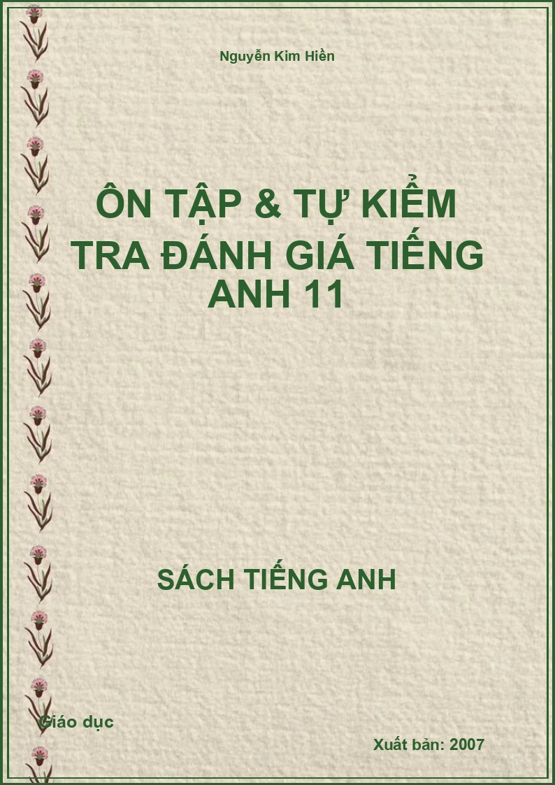 Ôn tập & tự kiểm tra đánh giá Tiếng Anh 11