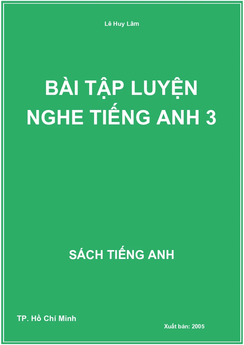 Bài tập luyện nghe tiếng Anh 3