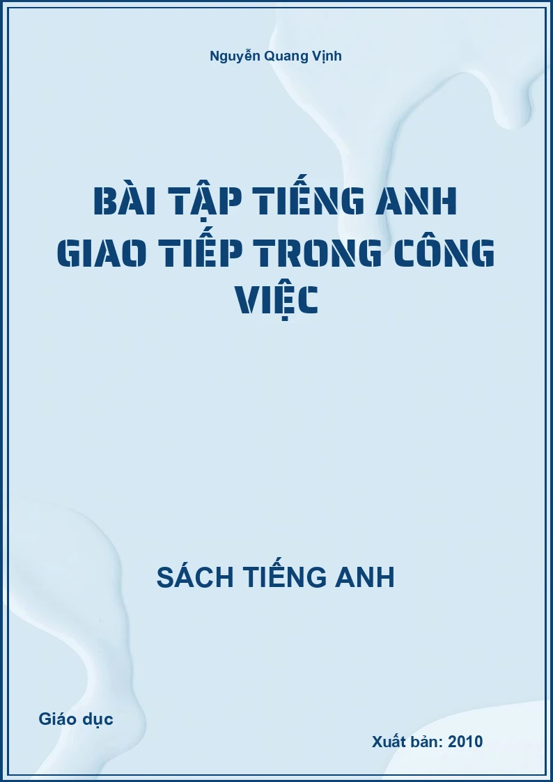 Bài tập tiếng Anh giao tiếp trong công việc