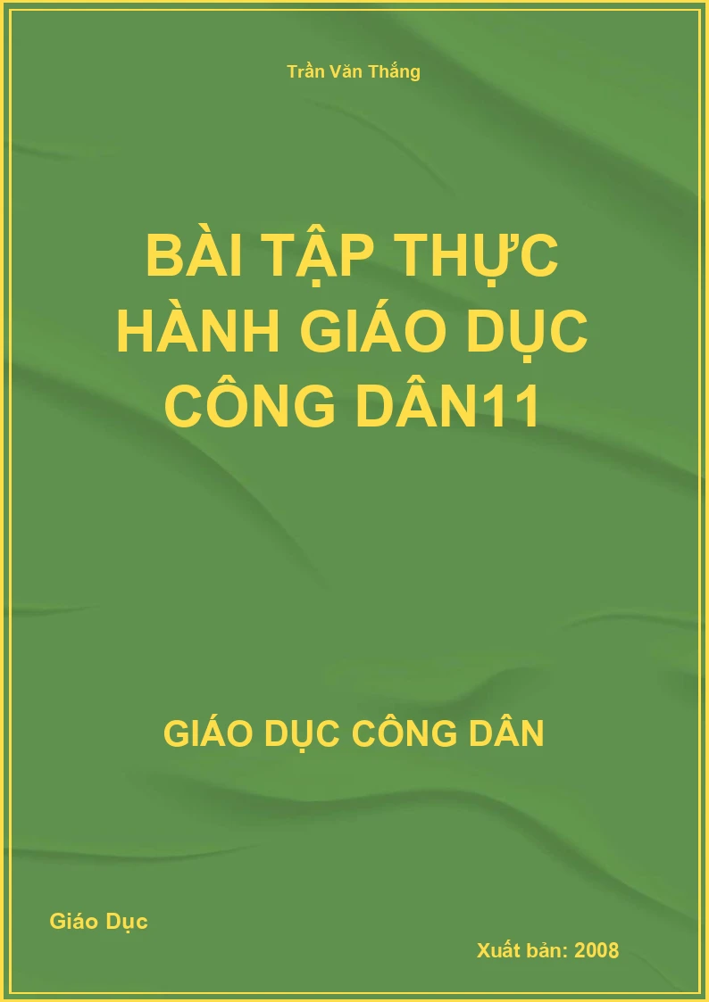 Bài tập thực hành Giáo dục công dân 11