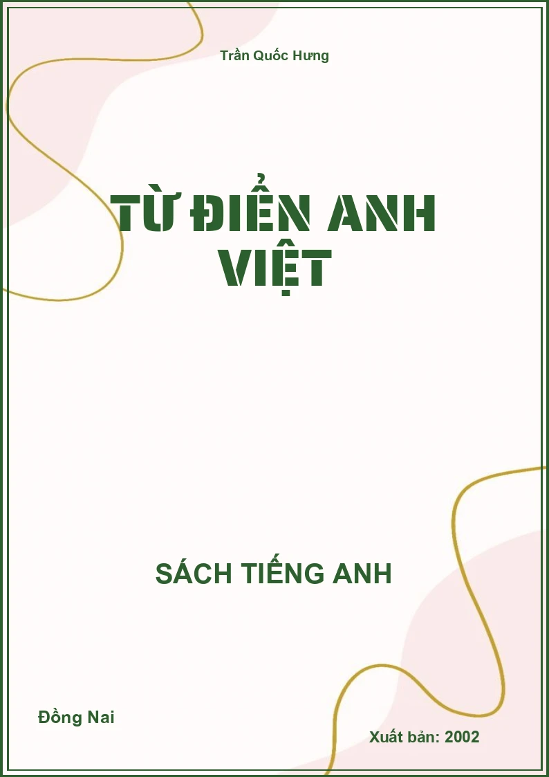 Từ điển Anh Việt