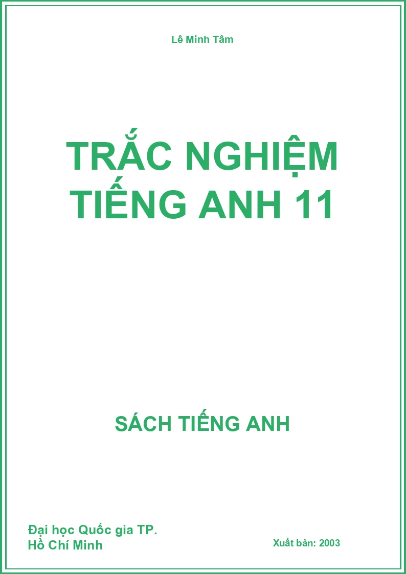 Trắc nghiệm tiếng Anh 11