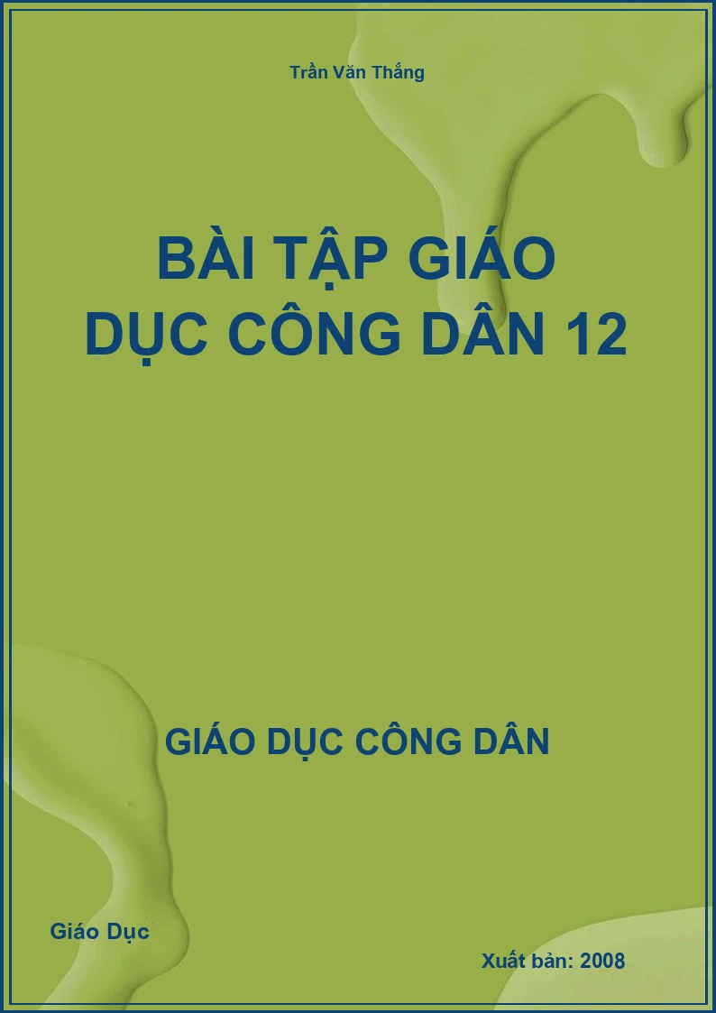 Bài tập Giáo dục công dân 12