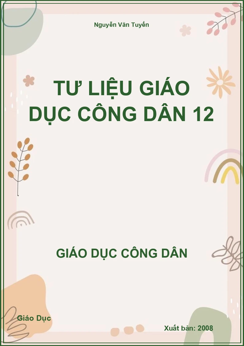Tư liệu Giáo dục công dân 12