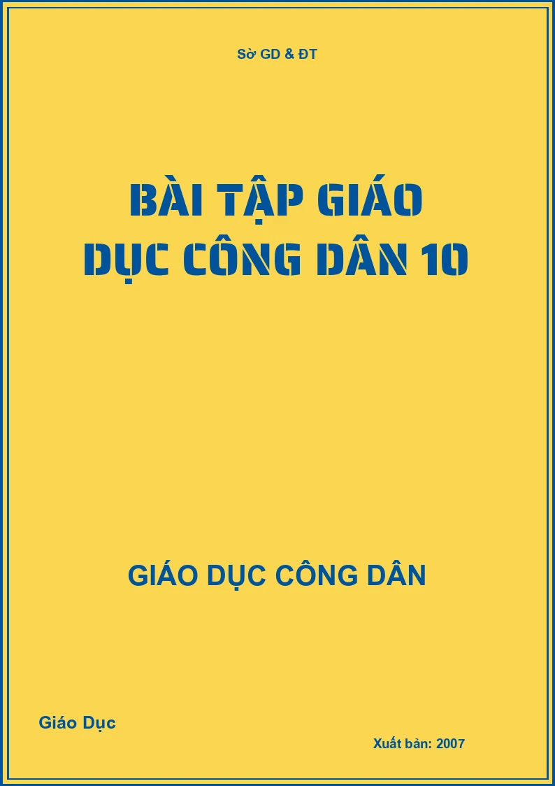 Bài tập Giáo dục công dân 10