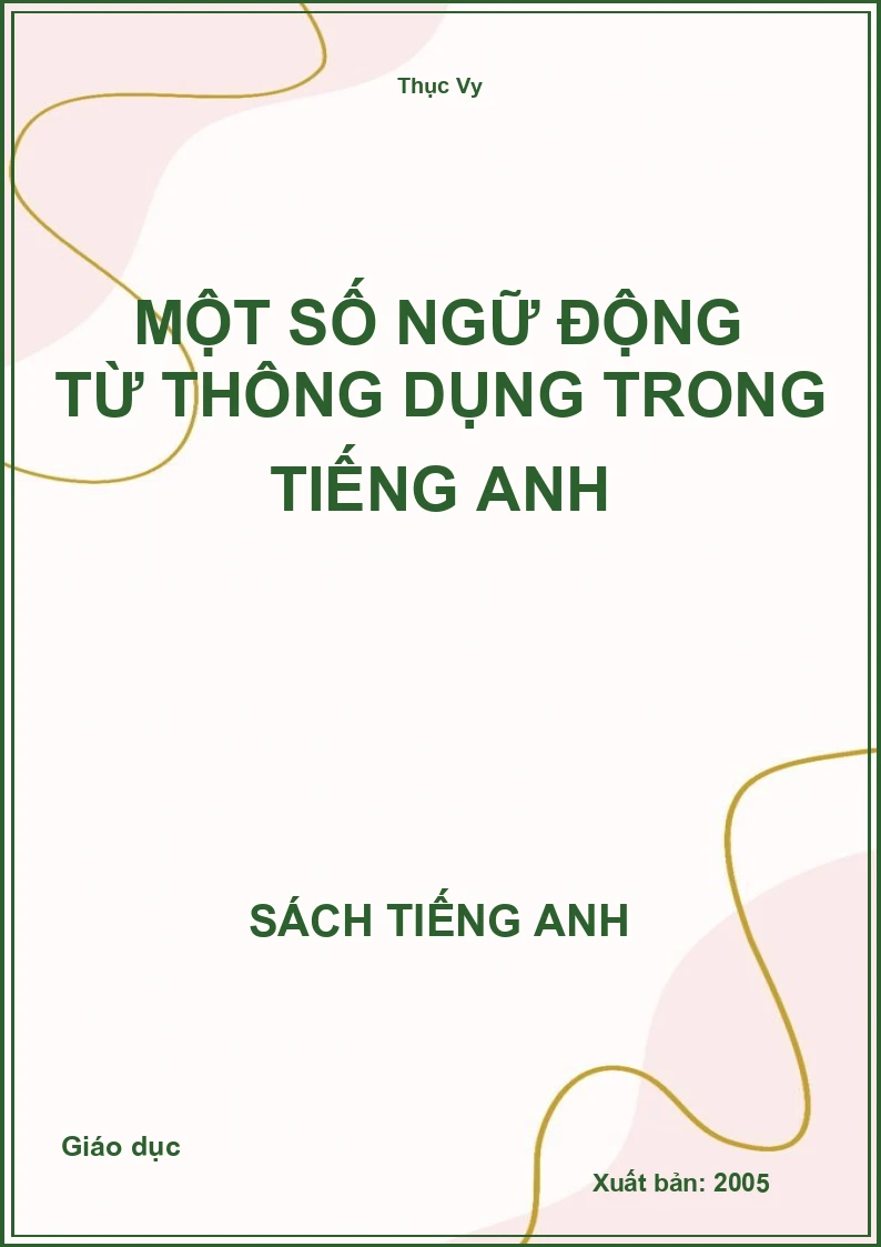 Một số ngữ động từ thông dụng trong tiếng Anh