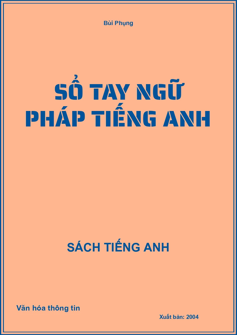 Sổ tay ngữ pháp tiếng Anh