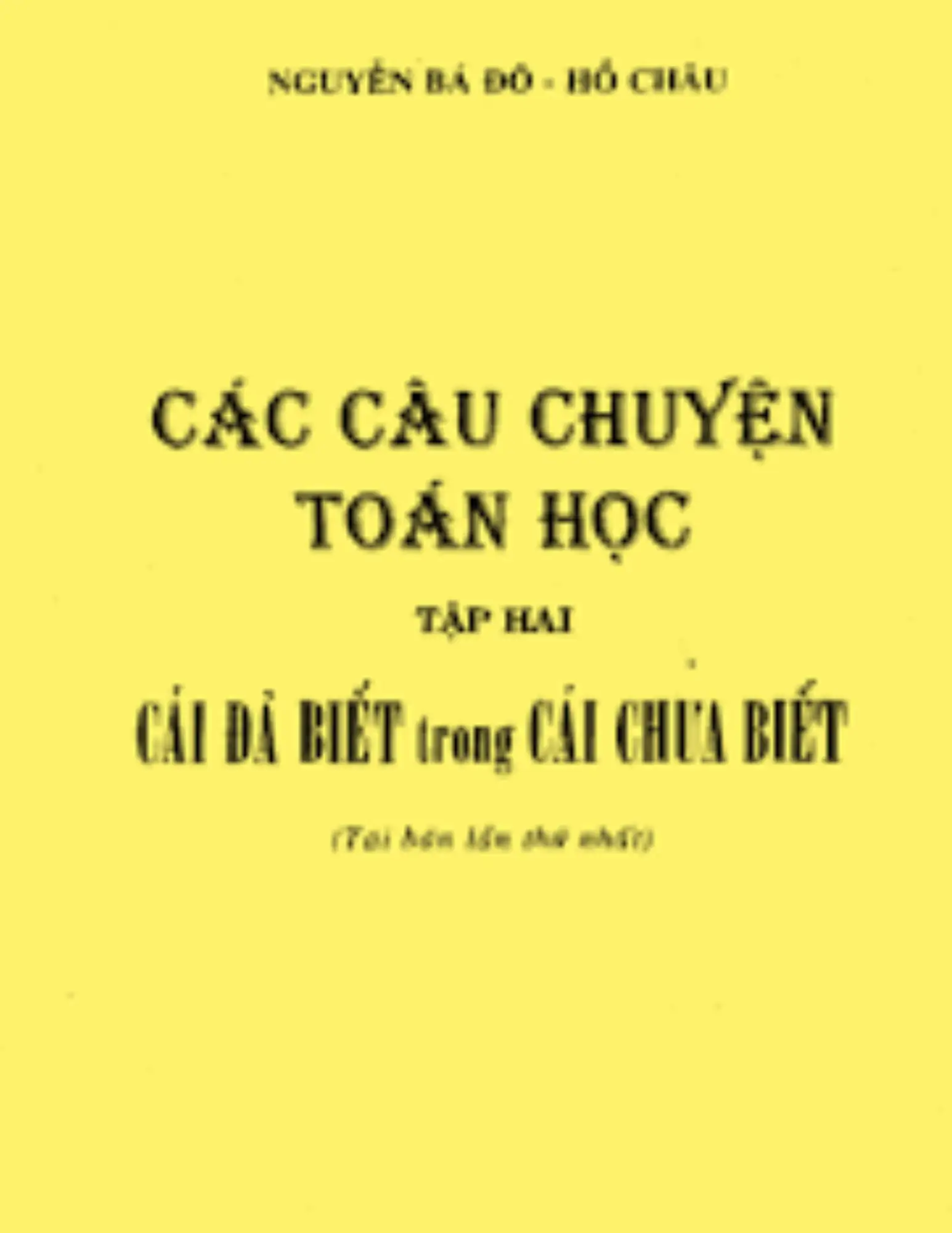 Các câu chuyện Toán học - Tập 2