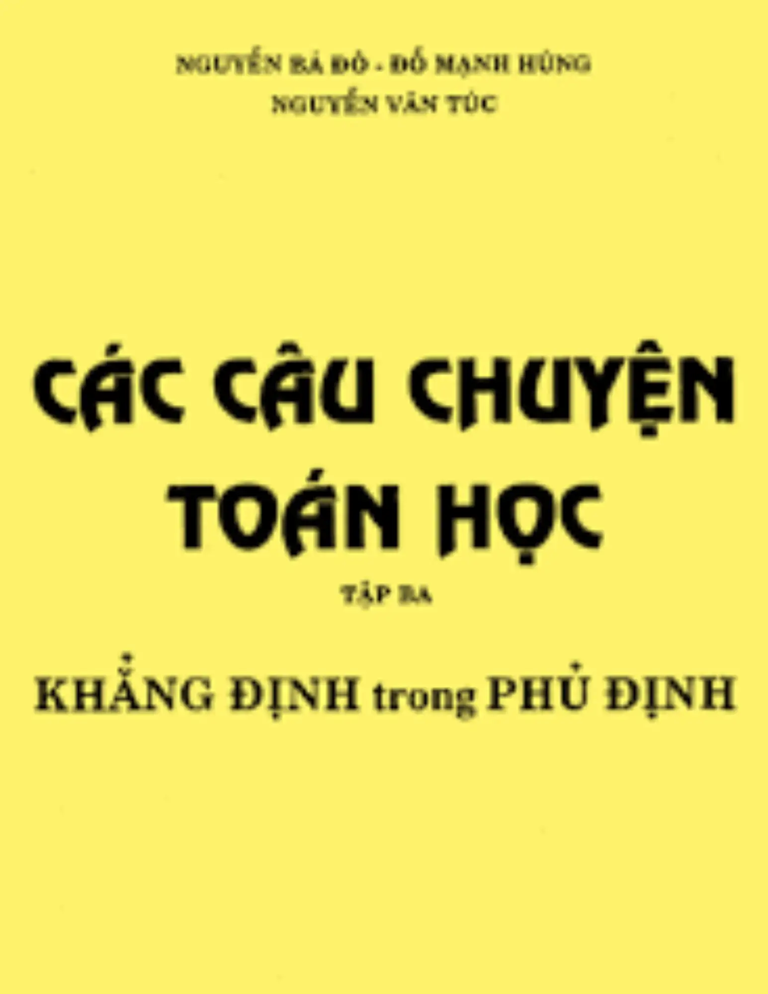 Các câu chuyện Toán học - Tập 3
