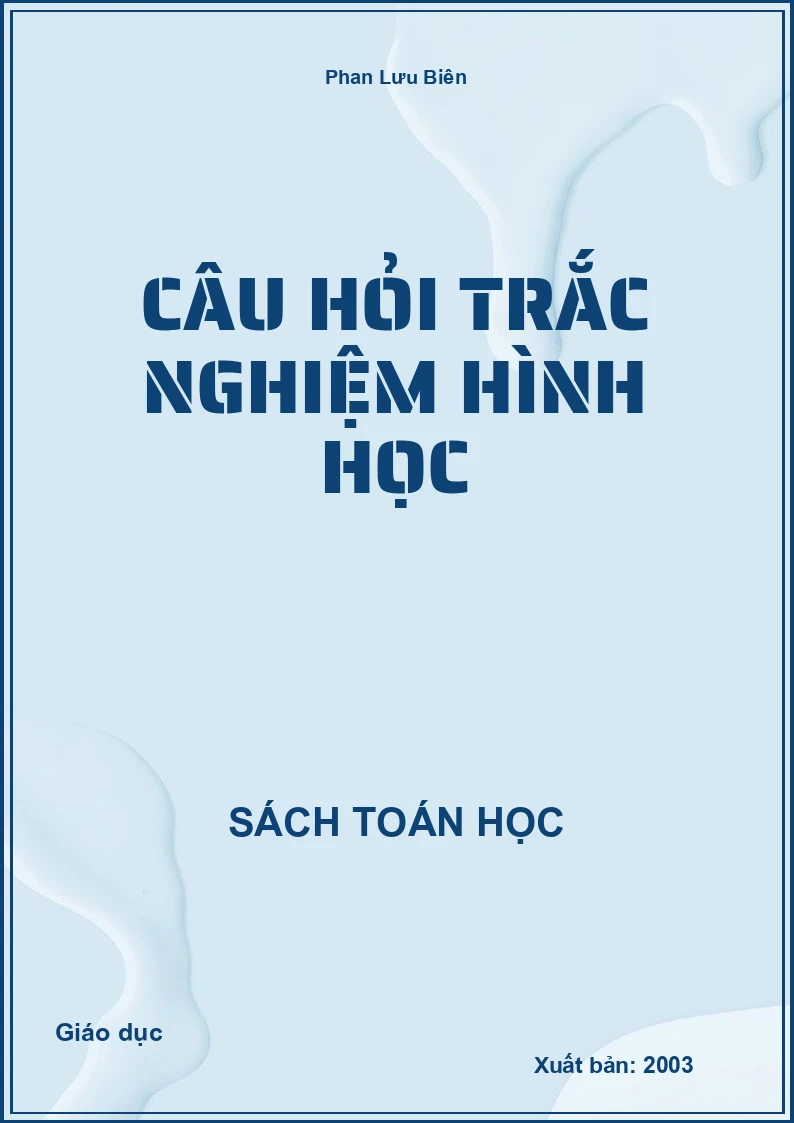 Câu hỏi trắc nghiệm hình học