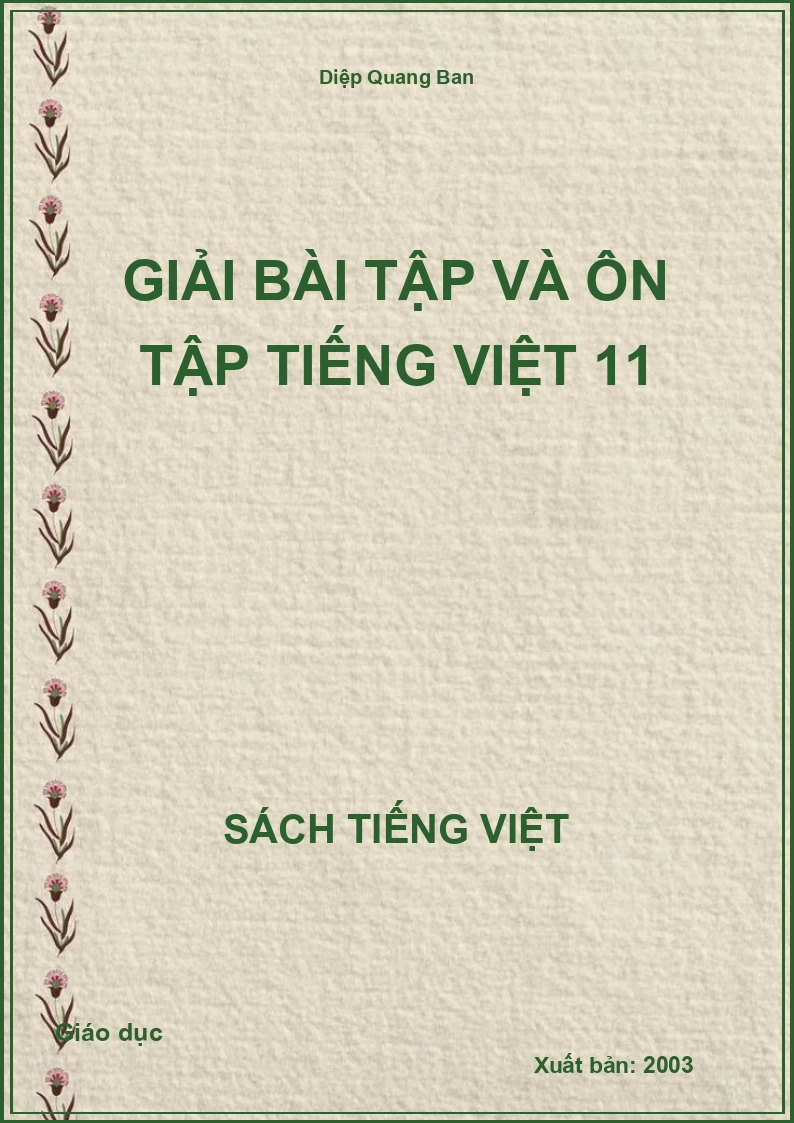 Giải bài tập và ôn tập Tiếng Việt 11
