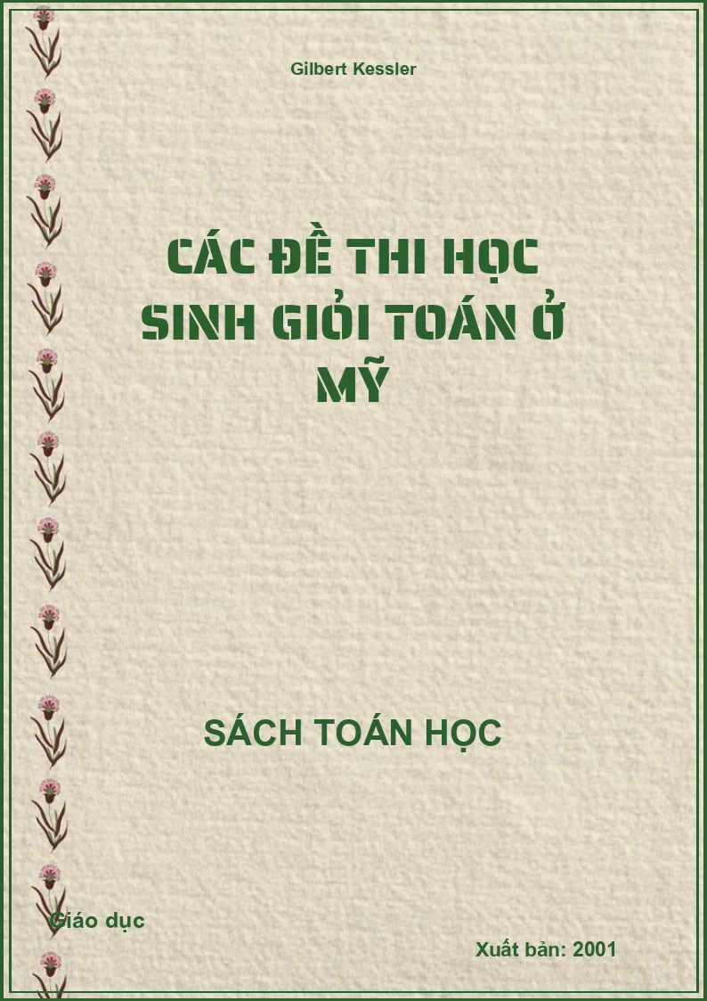 Các đề thi học sinh giỏi Toán ở Mỹ