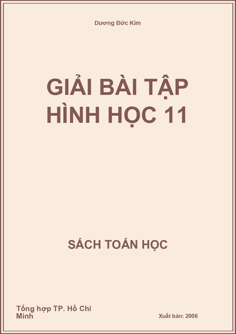 Giải bài tập Hình học 11