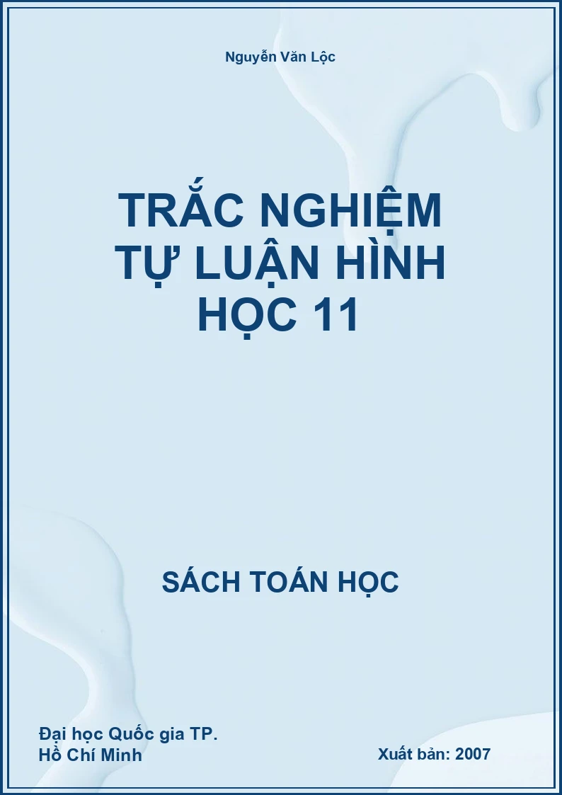 Trắc nghiệm tự luận Hình học 11
