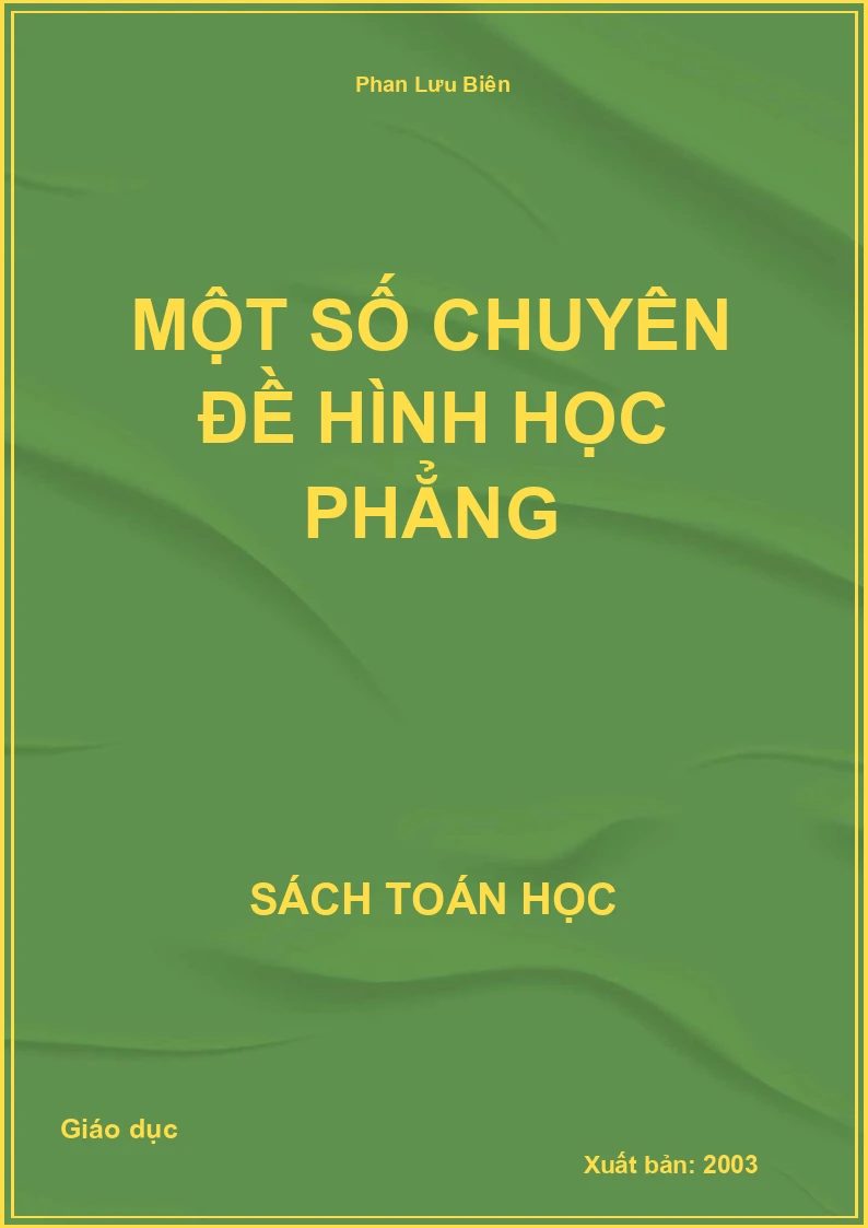 Một số chuyên đề Hình học phẳng
