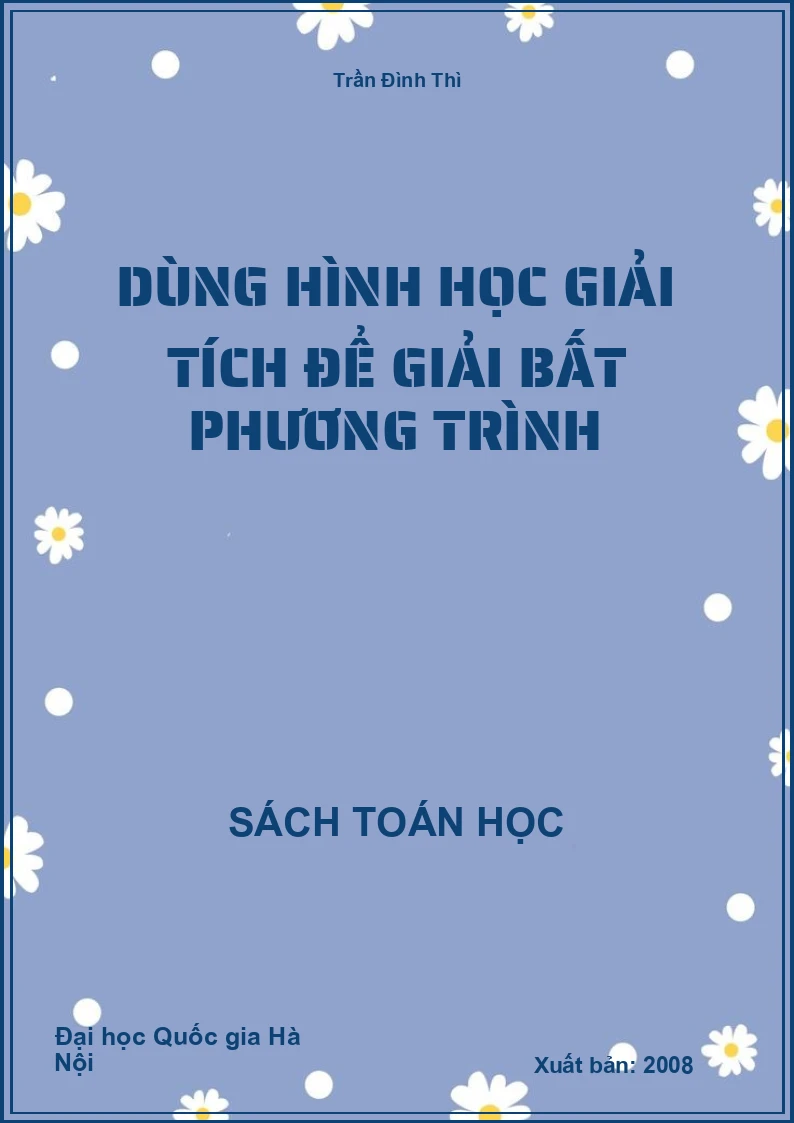 Dùng hình học giải tích để giải bất phương trình