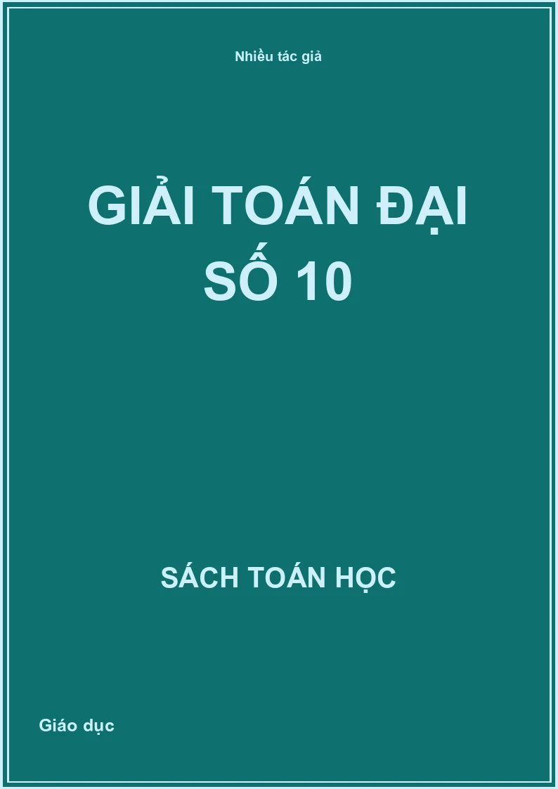 Giải Toán đại số 10