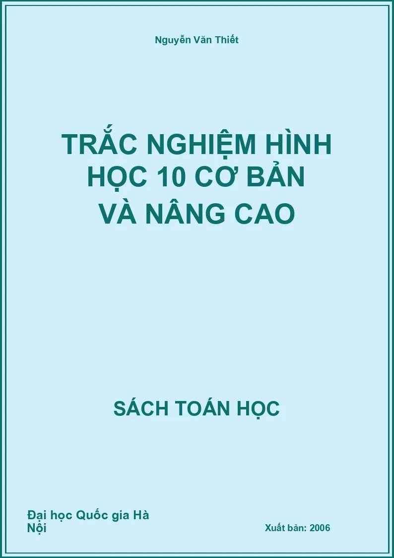 Trắc nghiệm Hình học 10 Cơ bản và Nâng cao