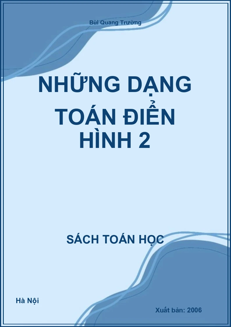 Những dạng Toán điển hình 2