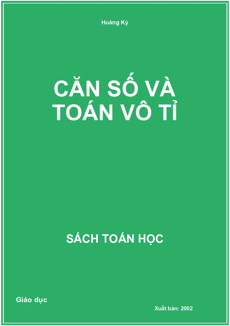 Căn số và toán vô tỉ