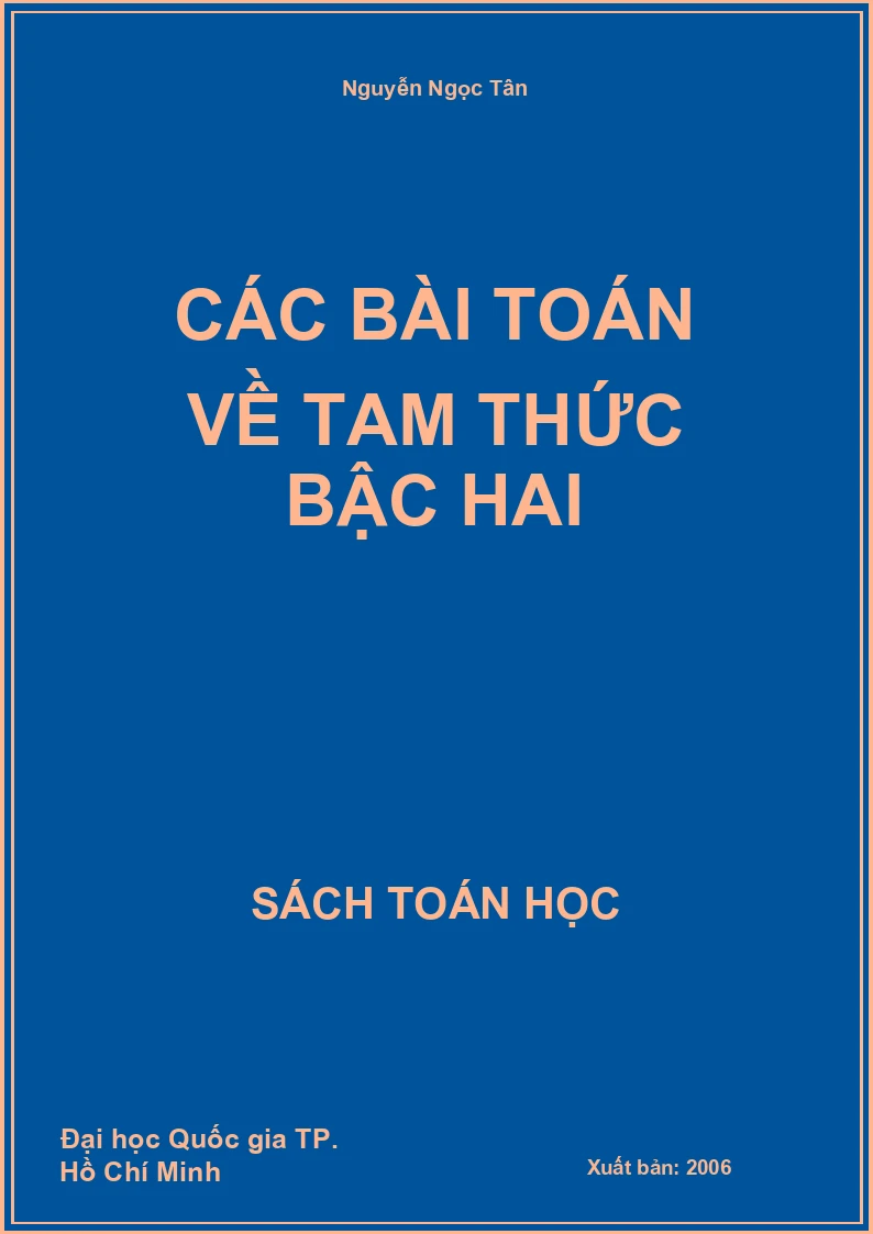 Các bài toán về tam thức bậc hai
