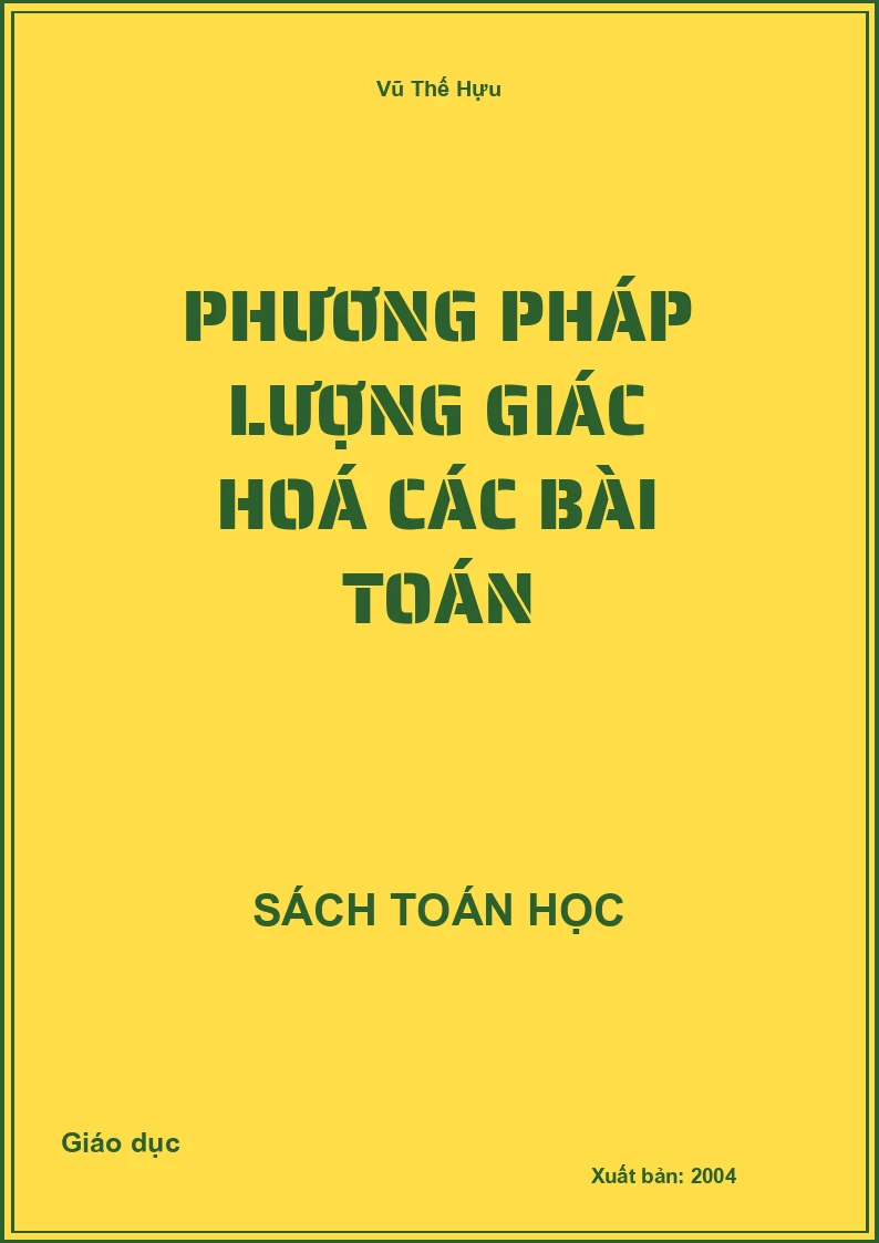 Phương pháp lượng giác hoá các bài toán